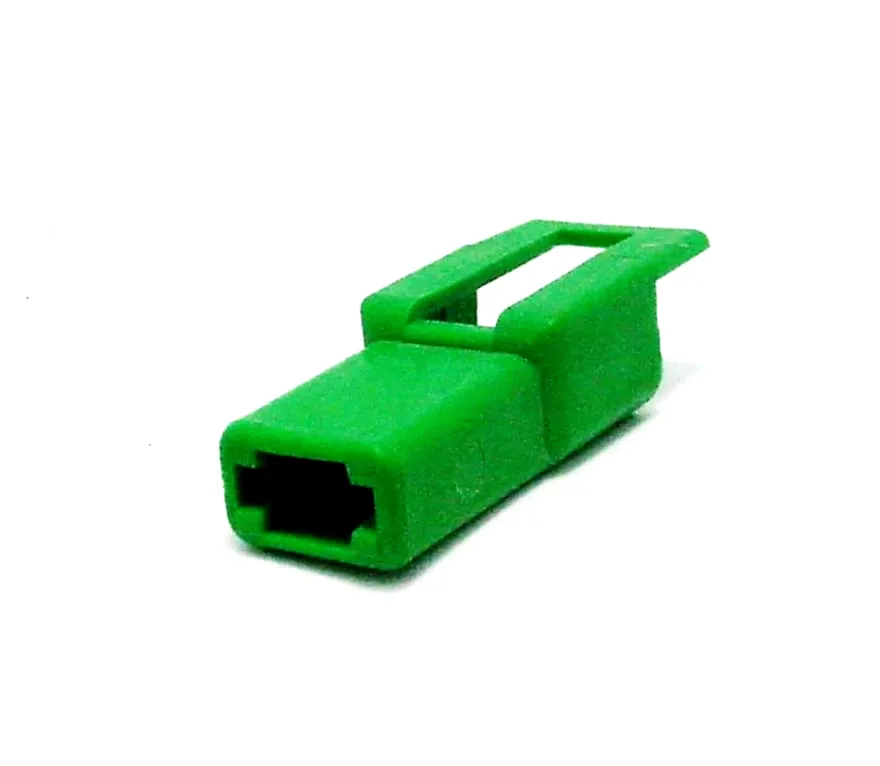 1 Way Male Wire Harness Terminal Connector Housing w/Latch Green