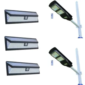 118 LED Solar Light 1000LM   60W Solar Street Light 6000LM Bundle Offer