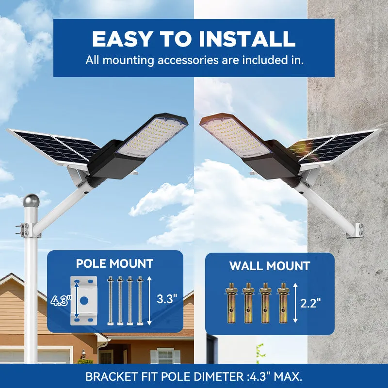 1200W 1400W Solar Parking lot Light -40000lumens