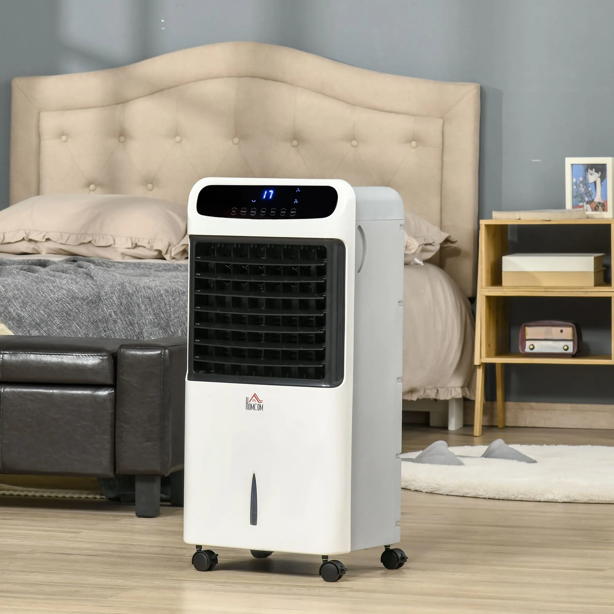 12L Multifunction Three Speed Air Cooler With Remote Control White