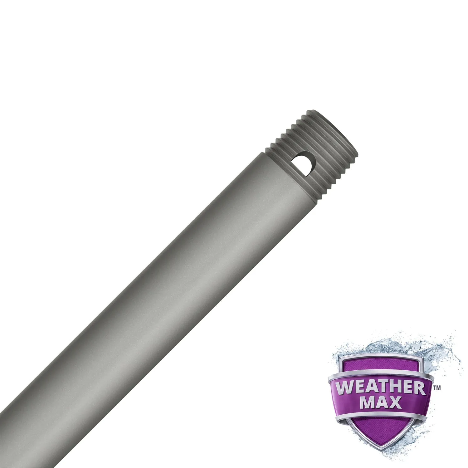 12" Downrod in Matte Silver (Outdoor)