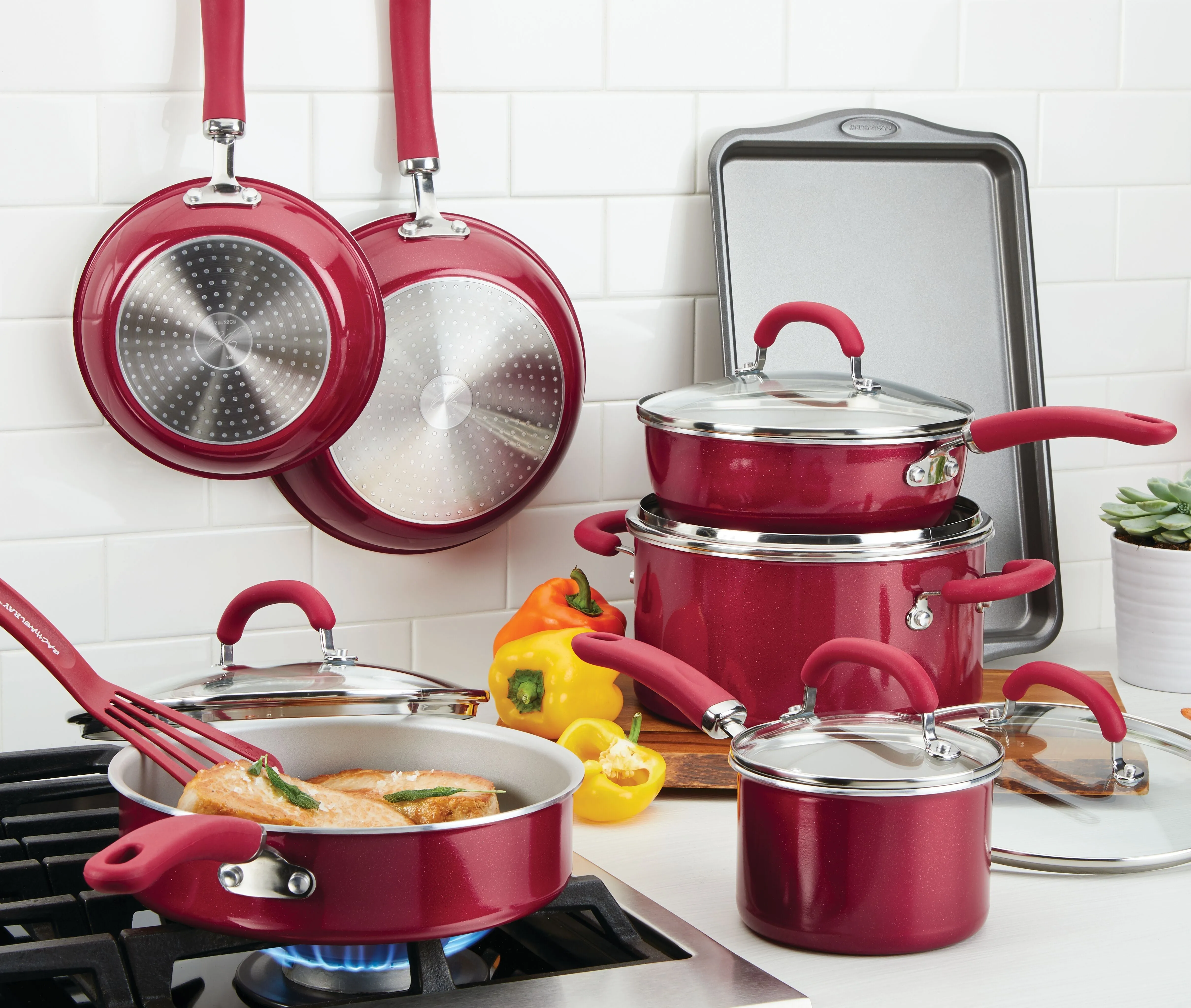 13-Piece Create Delicious Nonstick Induction Cookware Set