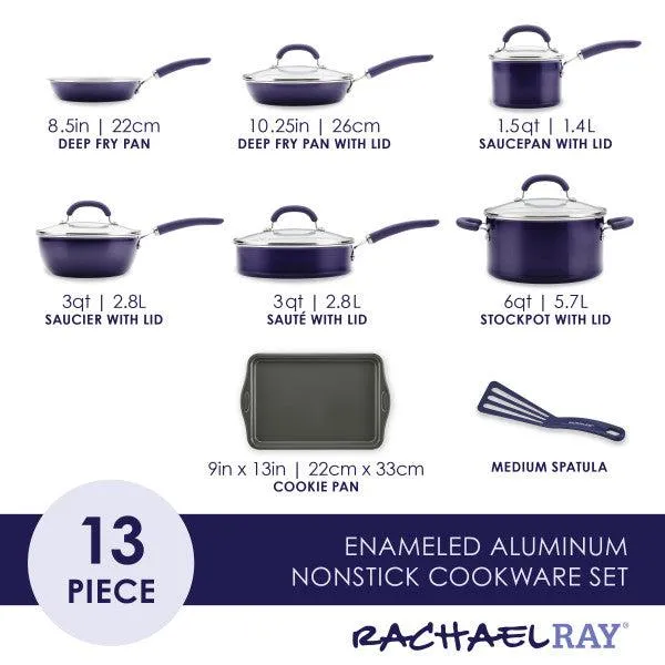 13-Piece Create Delicious Nonstick Induction Cookware Set