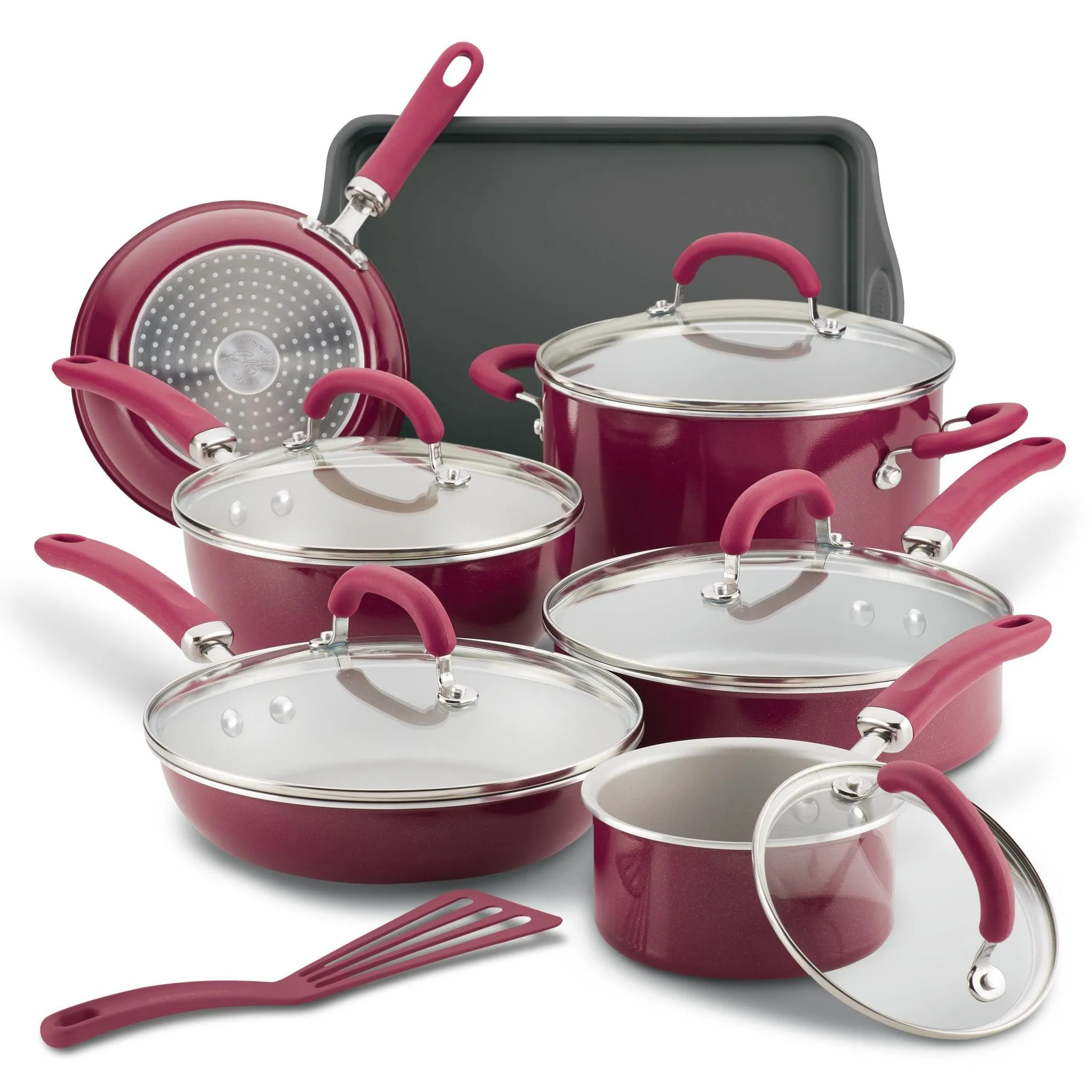 13-Piece Create Delicious Nonstick Induction Cookware Set