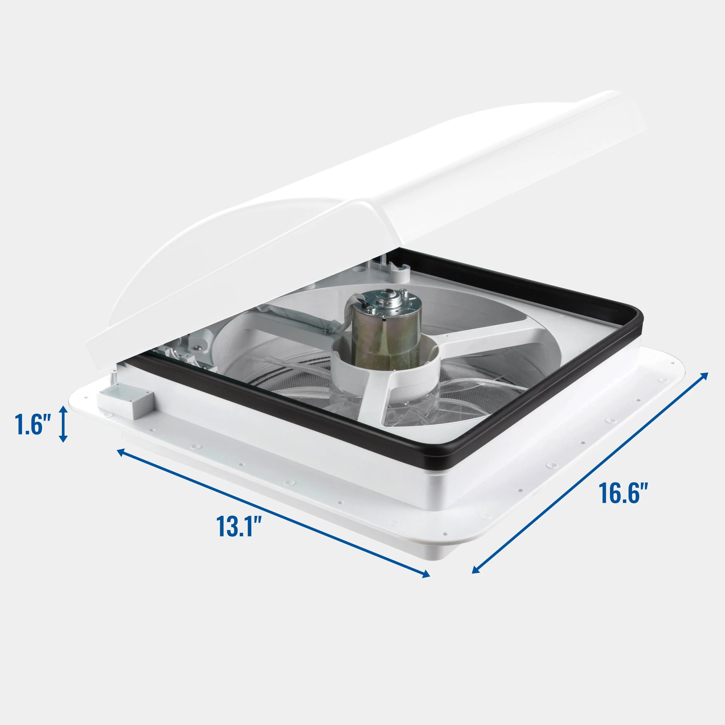 14” Manual RV Roof Vent Fan with 3 Speeds