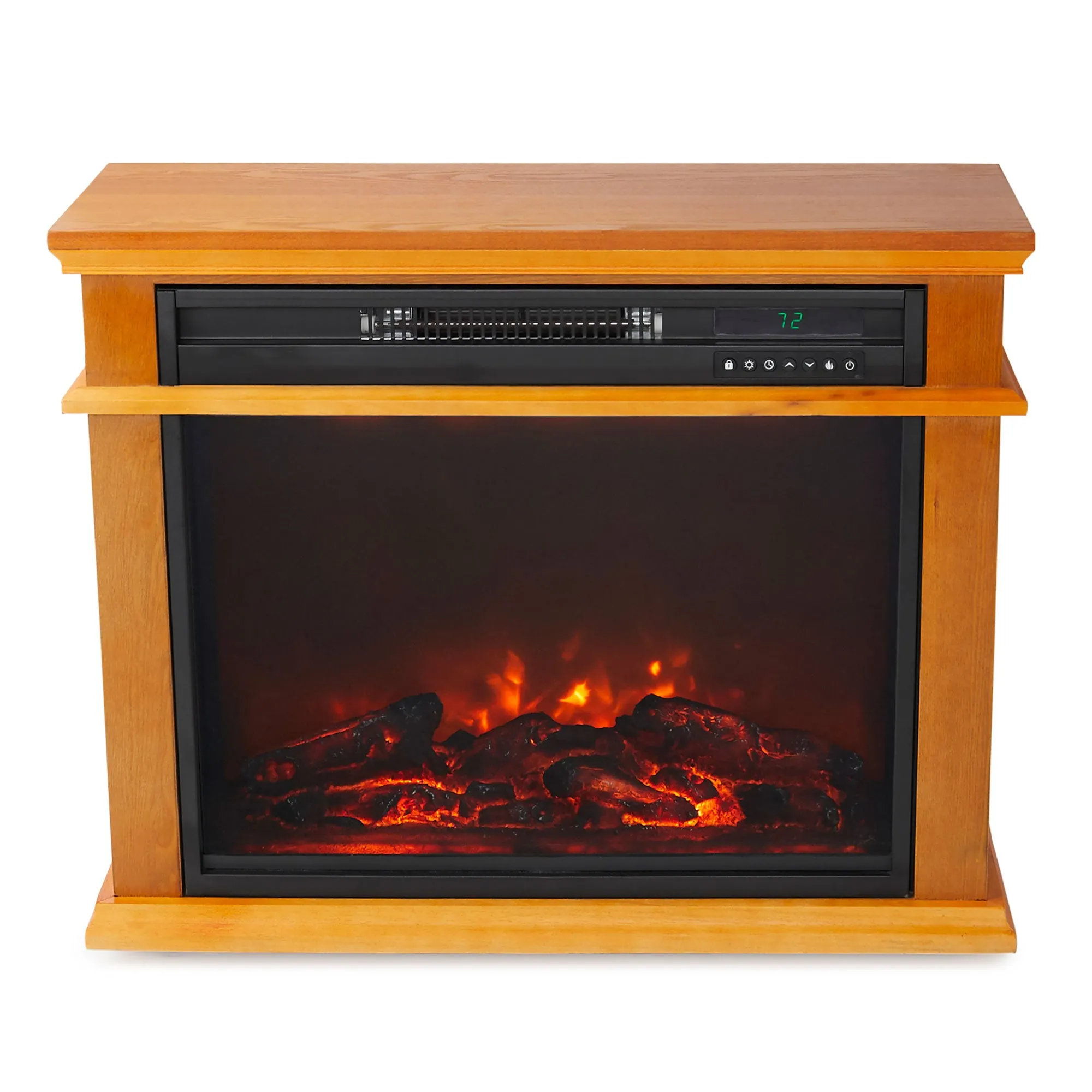 1500 W Portable Electric Infrared Quartz Fireplace Heater, Indoor Use (Open Box)