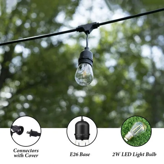 19.5FT LED Outdoor Waterproof Globe String Lights Bulbs