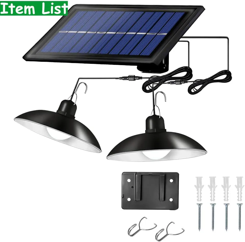 2 Head Solar Pendant Light