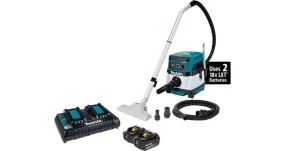 2021 Makita 36V (18V X2) LXT®/Corded 2.1 Gallon HEPA Filter Dry Dust Extractor/Vacuum Kit (5.0Ah) (XCV04PT)