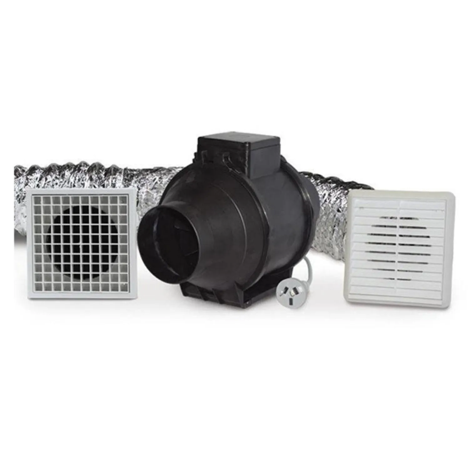 202/245m³/h Provent in-Line Duct Mounted Fan Kit (RIL-100 4M Duct internal/External Grille)