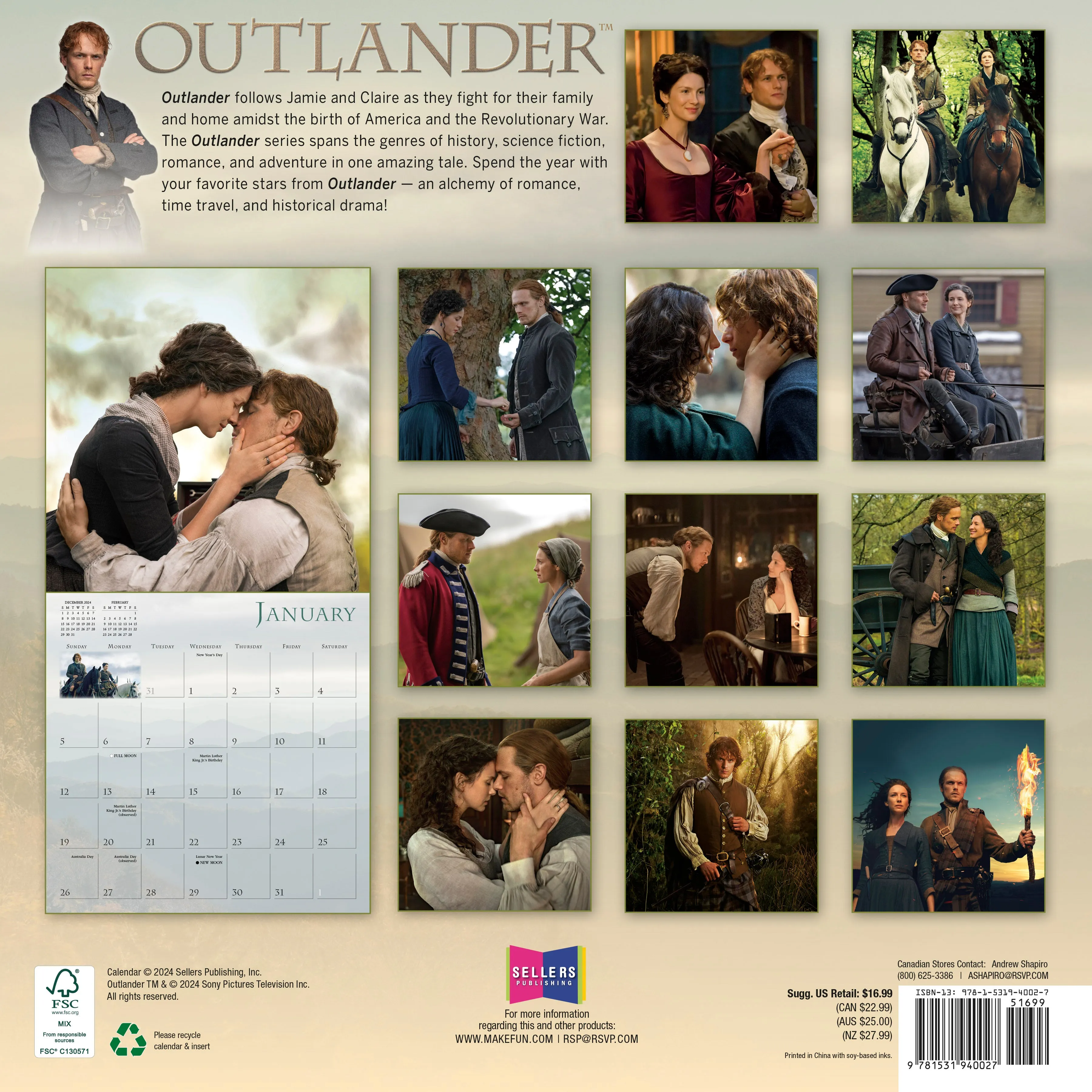 2025 Outlander Wall Calendar