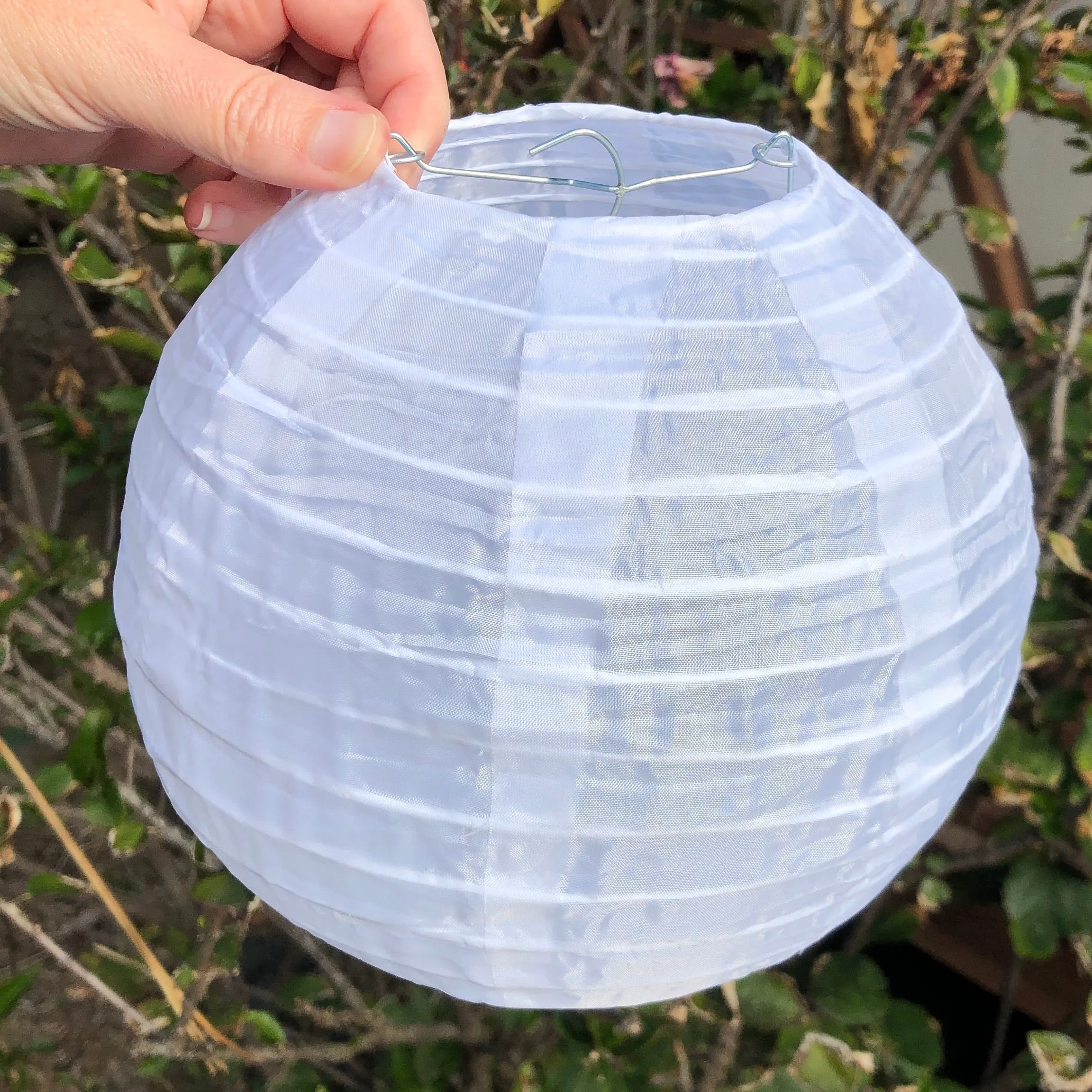 20cm White Nylon Lantern