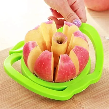 2457 Plastic Apple Cutter Slicer with 8 Blades and Handle