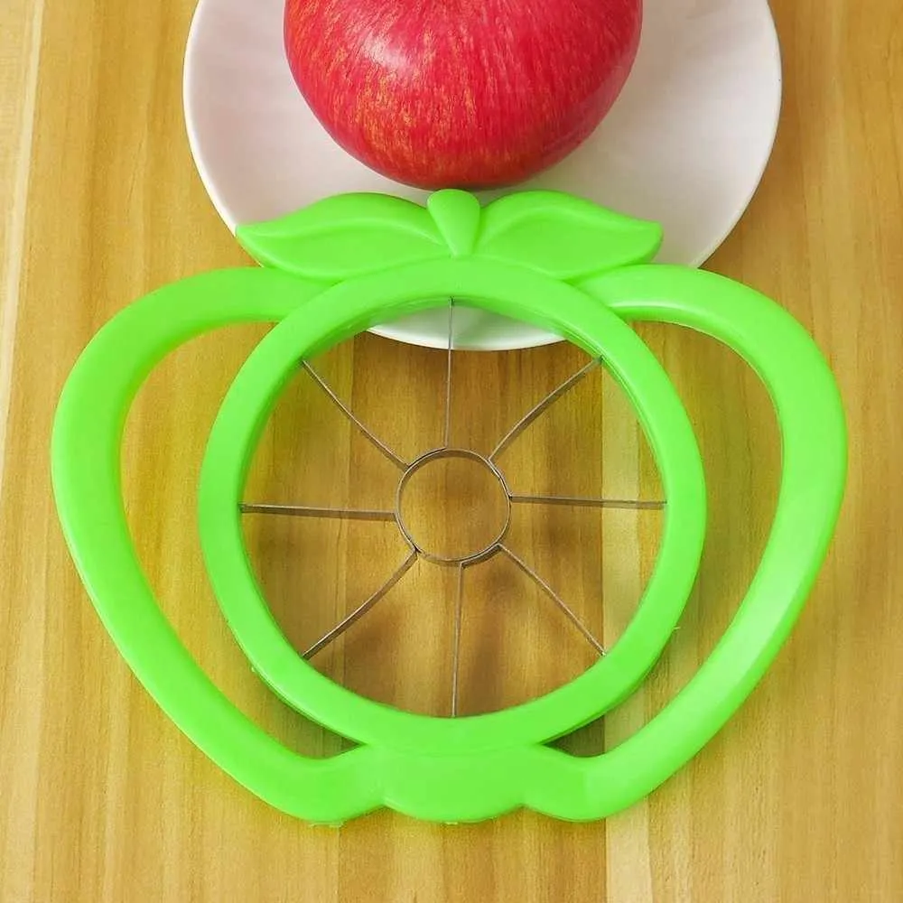 2457 Plastic Apple Cutter Slicer with 8 Blades and Handle