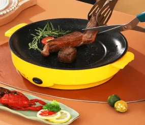 26cm  Multi-functional  Mini Electric Frying Baking Pan- MST-YS-A026-YELLOW