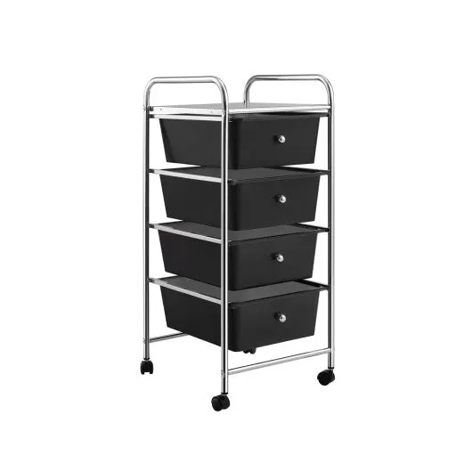 4 Drawers Metal Rolling Storage Cart