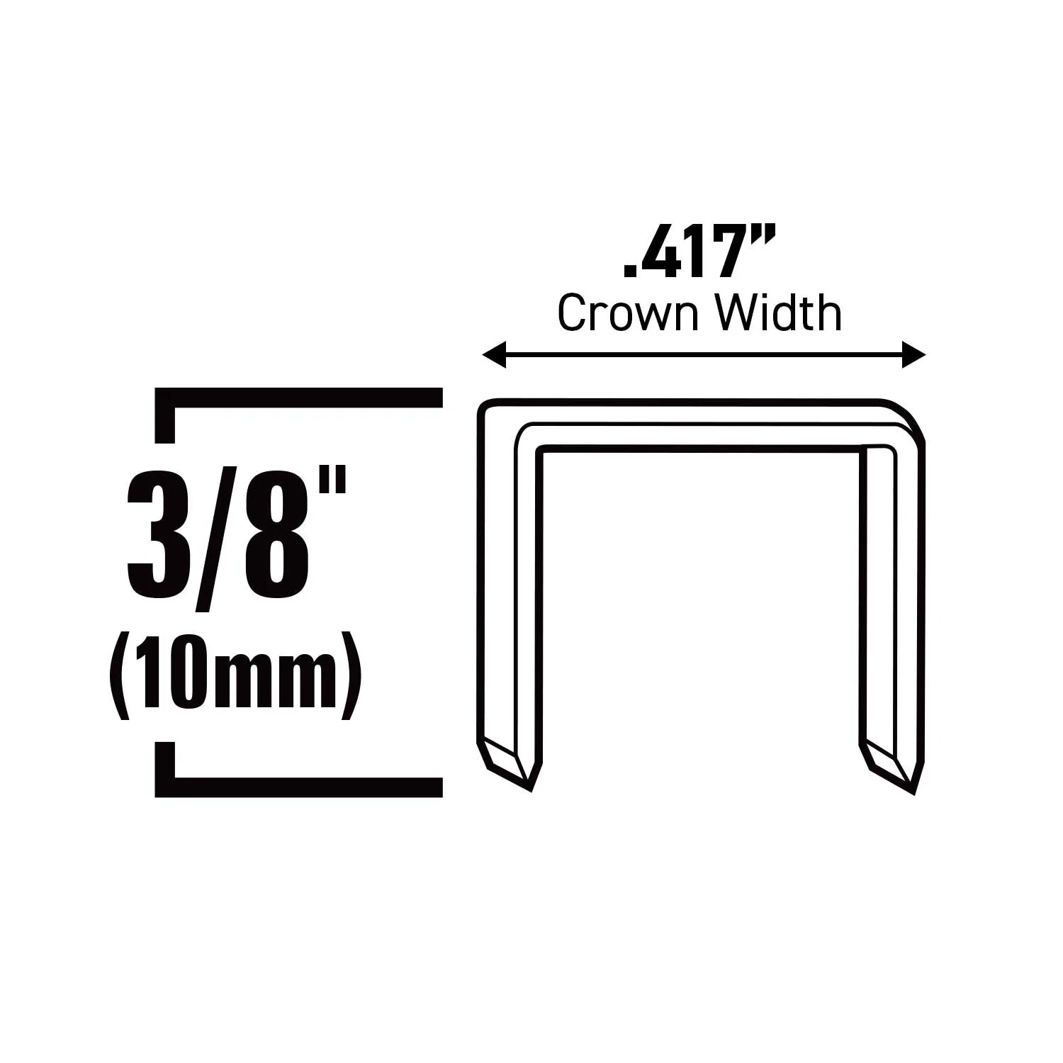 #4 Heavy Duty 3/8" Narrow Crown Staples - 1250 ct.