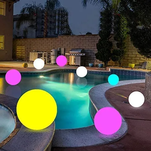 40cm Outdoor Fullmoon LED RGB Ball Light Solar & AC Charging IP65