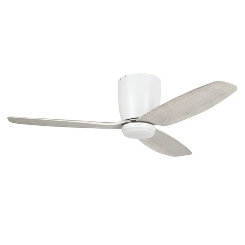 44" Seacliff DC Ceiling Fan with LED Light CCT 12w in White, Black, Gessami Oak or Light Walnut