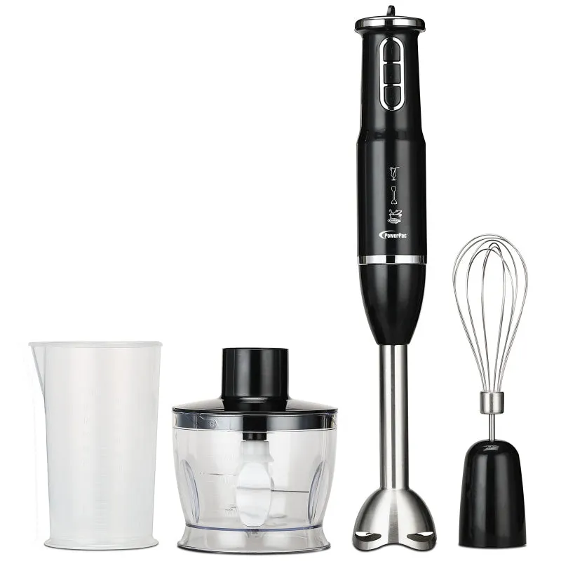 4in1 Hand Blender Set with Stainless Steel Blade 600W  (PPBL393)