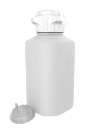 4L Polypropylene (PP) Heavy Duty Vacuum Bottle - 1/4" Hose Barb Adapter and Vent Port