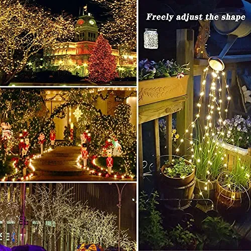 4Pack Each 40FT 100 LED Solar String Lights, Solar Fairy Lights Outdoor Waterproof with 8 Modes, Solar Christmas Twinkle Lights for Tree Christmas Wedding Party Decorations Garden Patio (Warm White)