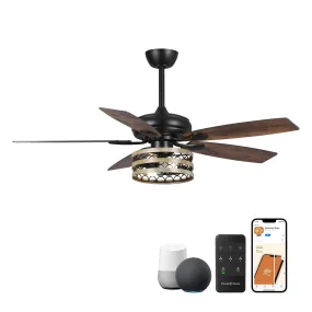 52" Alward Smart Fan with Light Kit