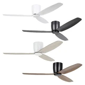 52" Seacliff DC Ceiling Fan in White, Black, Gessami Oak or Light Walnut