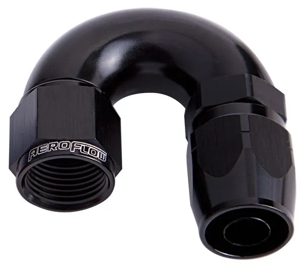 550 Series Cutter One-Piece Full Flow Swivel 180° Hose End -10AN AF556-10BLK