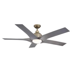 56" Genoa Farmhouse DC Motor Downrod Mount Reversible Ceiling Fan with Lighting and Remote Control