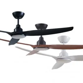 60" Skyfan DC Ceiling Fan w/Light in Black, Teak or White SKY1503BL-L, SKY1503TK-L, SKY1503WH-L