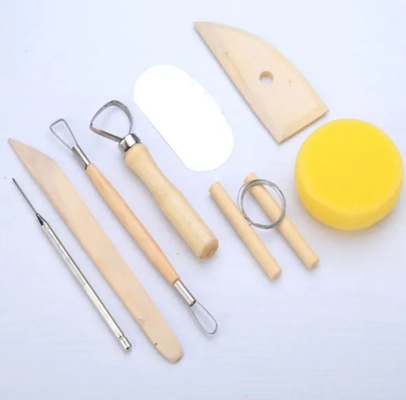 8 Pcs Pottery Tools Set, Starter Kit Beginner Set for Working with Pottery, Clay, and Ceramics.