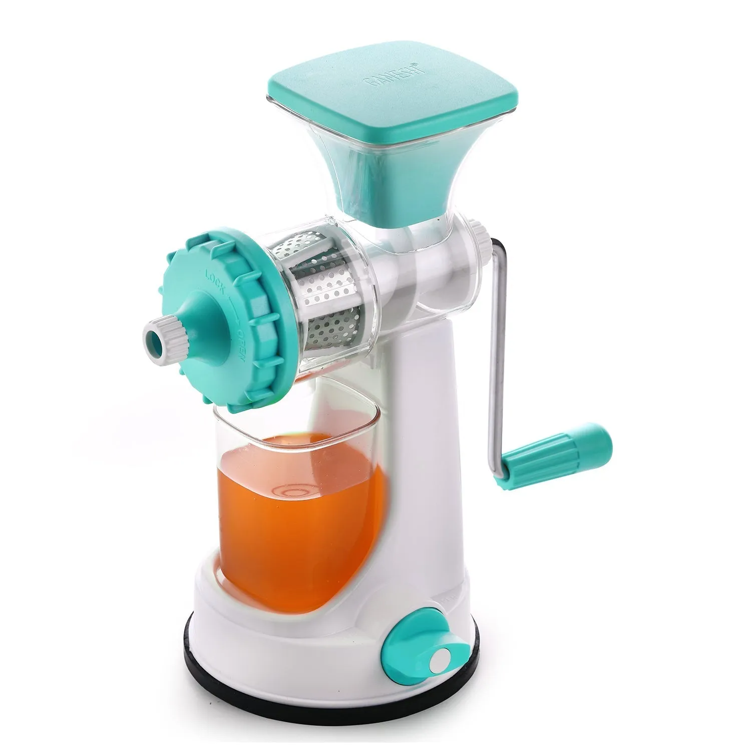 8103 Ganesh Kitchenware Plastic Hand Juicer New Smart Fruit & Vegetable Multipurpose Juicer (Color:Random Green,Blue,Red,Orange) ( Colors May Vary )  (Multicolor Pack of 1)