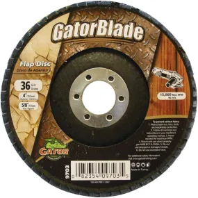 9703 Gator Blade 4 In. x 5/8 In. 36-Grit Type 29 Angle Grinder Flap Disc