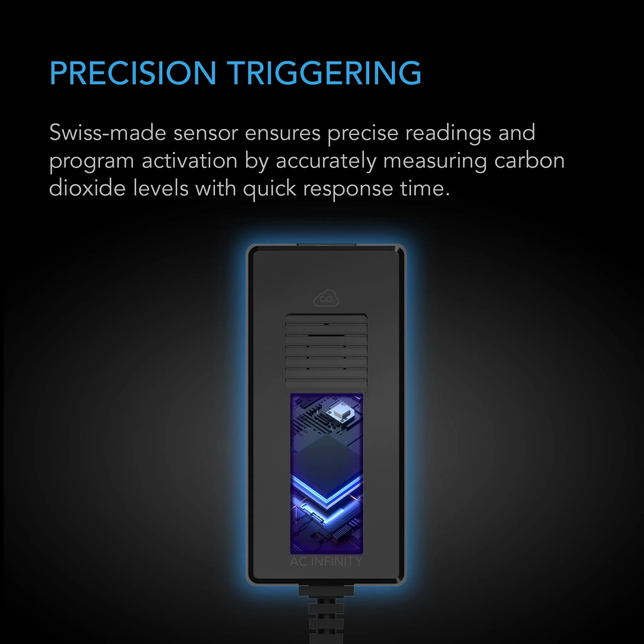 AC Infinity Smart Outlet Carbon Dioxide Monitor and Controller for CO2 Regulators and Inline Fans