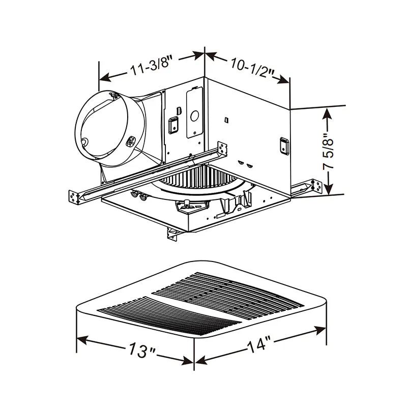 Airzone SE110P 110 CFM Fan 1.2 Sones with AC Motor