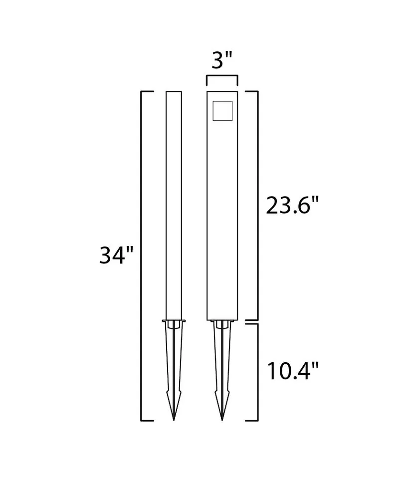 Alumilux 3" x 23.6" Pathway Outdoor Pathway Light