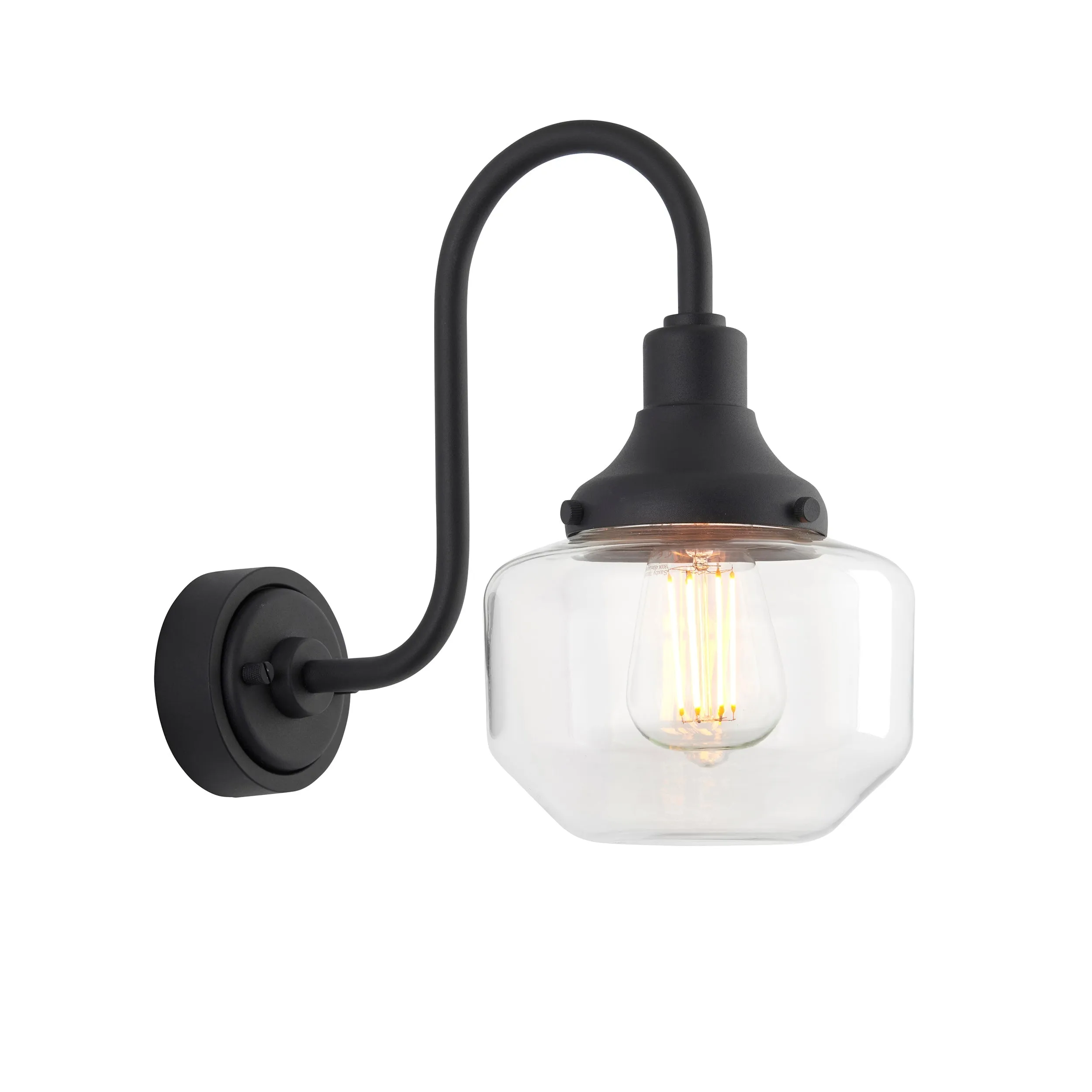 Amos Neptune Outdoor Wall Light Matt Black