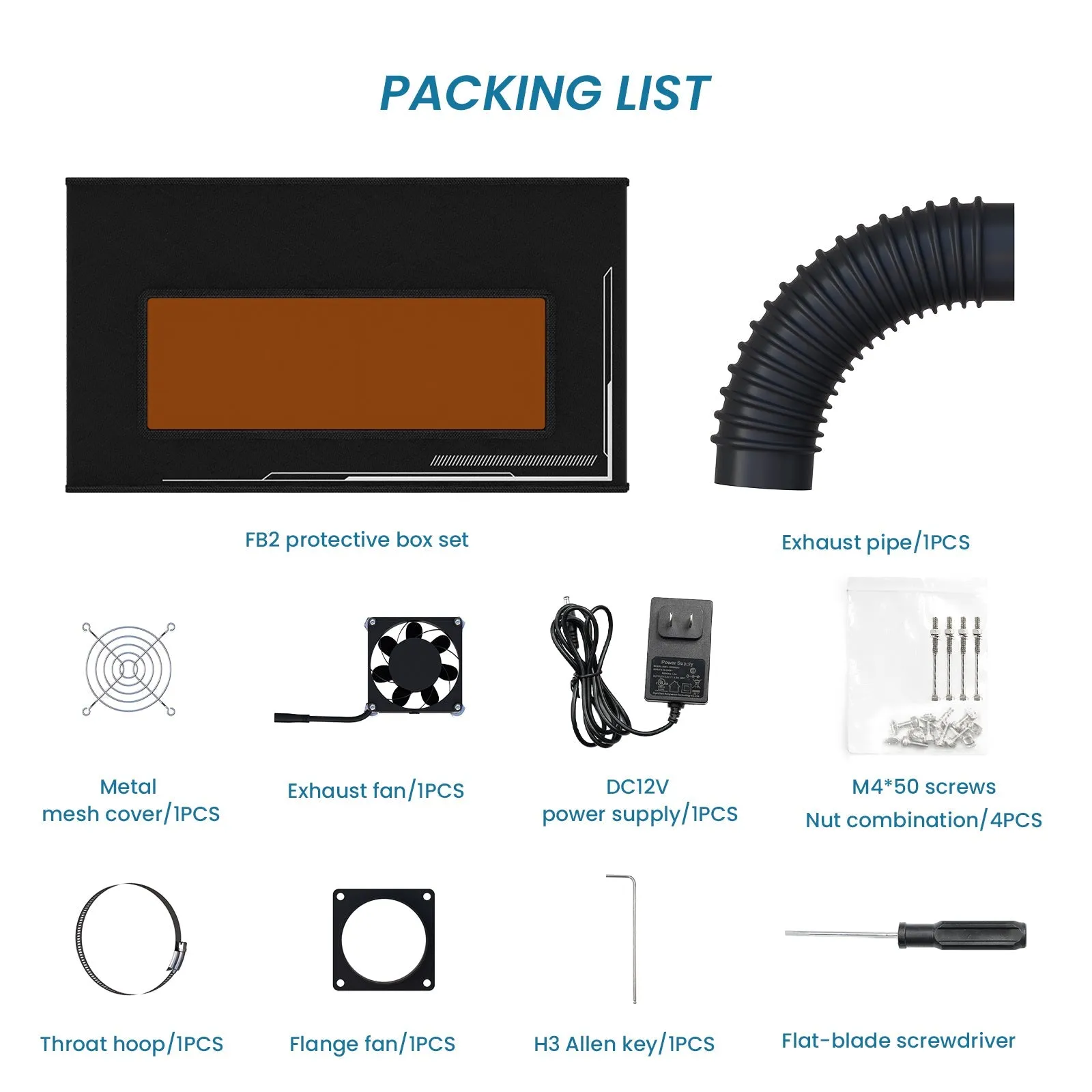 ATOMSTACK FB2 Plus Laser Engraver Enclosure 1170 * 730 * 310mm with Exhaust Vent & Pipe, Fireproof Dustproof Foldable Protective Cover Odor Noise Reduction Compatible for Most Engraver Machines