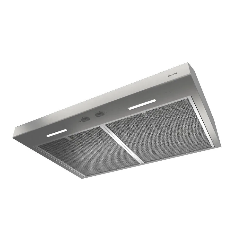 BCSEK130SS Broan 30-Inch 300 Max Blower CFM 1.5 Sones Stainless Steel Range Hood ENERGY STAR® certified