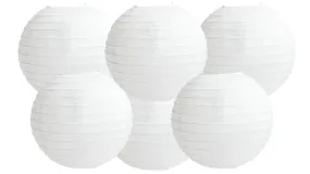 BESTDI Paper Lantern Paper Ball Lamp Shade for Birthday Celebrate/Baby Showers/Weddings/Birthday Party/Indoor Decoration/Outdoor Decoration (12 Inch; White) Pack of 5