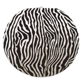 Black & White Zebra Print Lanterns: Wild Party Decor (1/Pk)