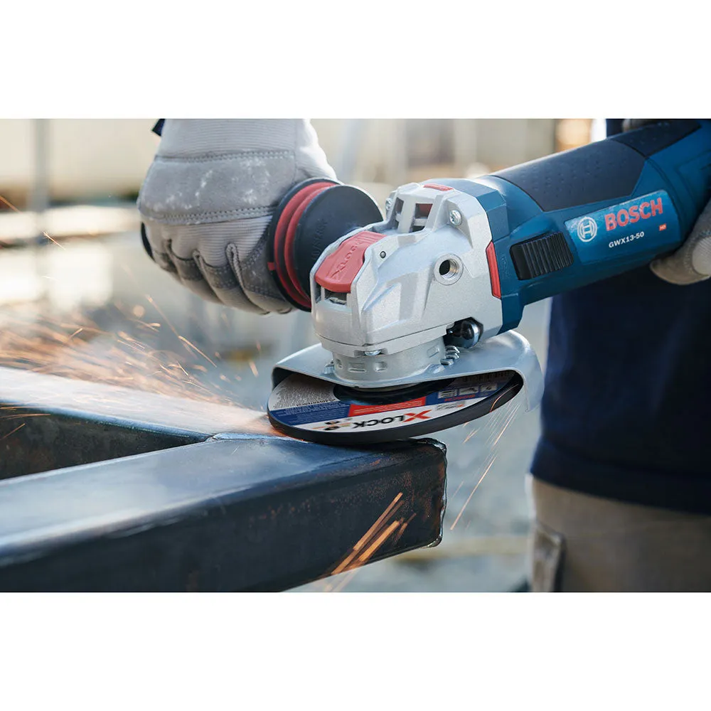 Bosch GWX13-50VSP 5" 13A X-Lock Variable Speed Angle Grinder with Paddle Switch