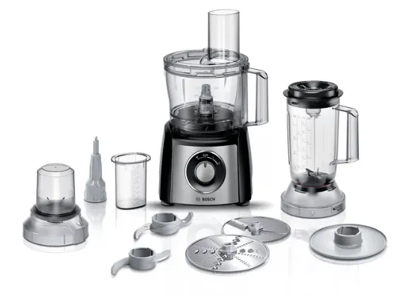 Bosch MCM3501MGB Food processor MultiTalent 3800 W Black, Brushed stainless steel