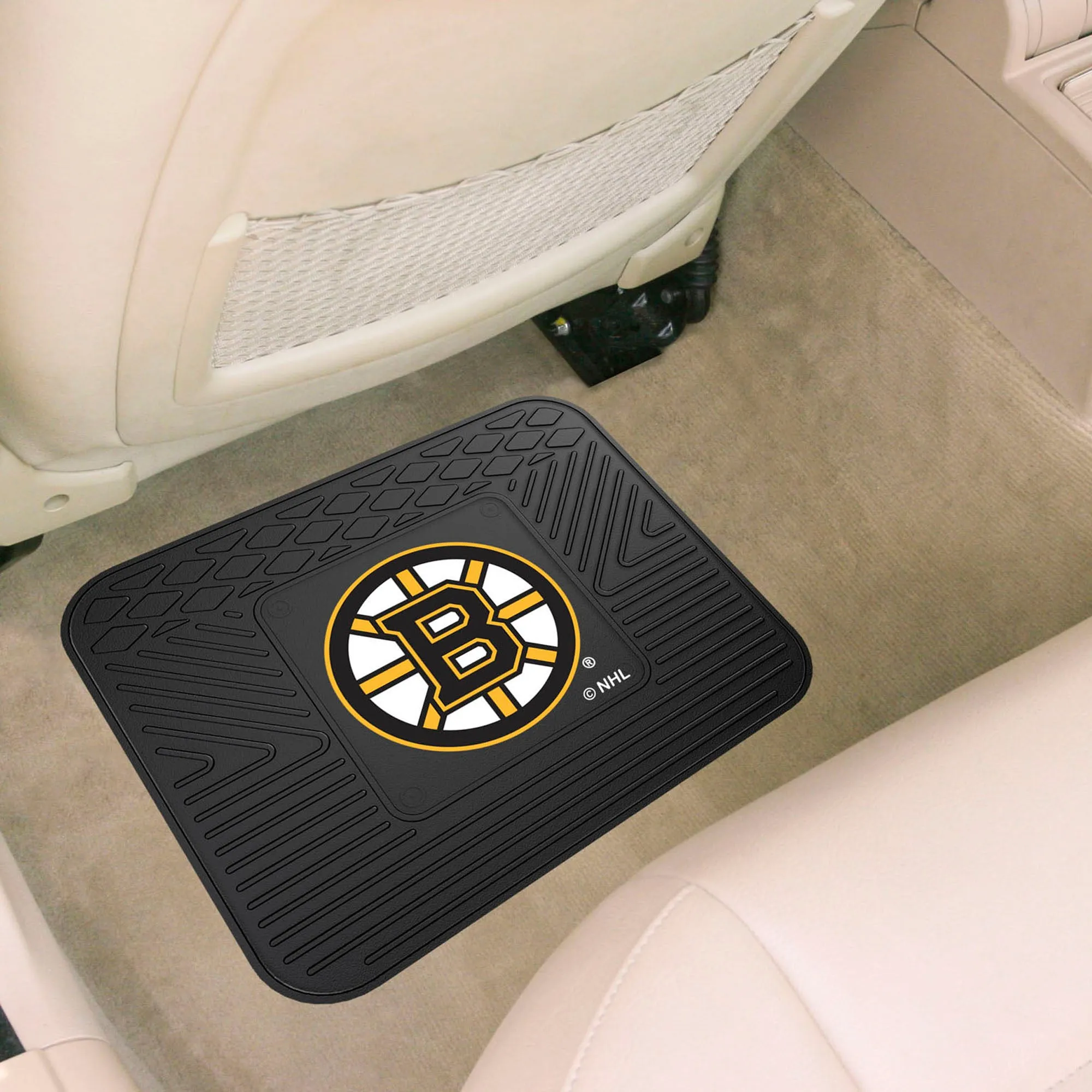 Boston Bruins Back Seat Car Utility Mat - 14in. x 17in.