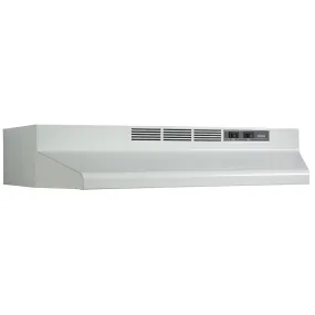 Broan® 30-Inch Convertible Under-Cabinet Range Hood, 230 Max Blower CFM, White