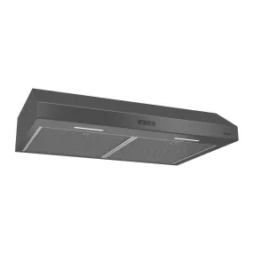 Broan® Glacier 36-Inch Convertible Under-Cabinet Range Hood, 375 Max Blower CFM, Black Stainless Steel