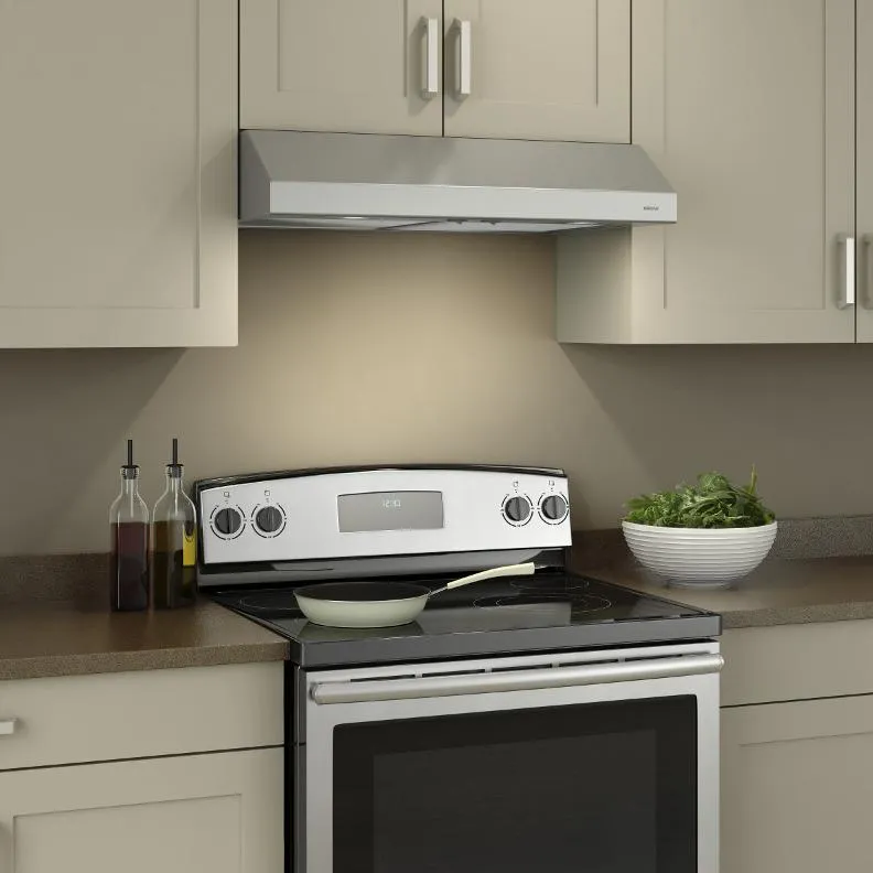 Broan Nutone BCSD142SS BCSD1 SERIES Glacier 42" 300 Max Blower CFM Under-Cabinet 5 Sones Stainless Steel Range Hood