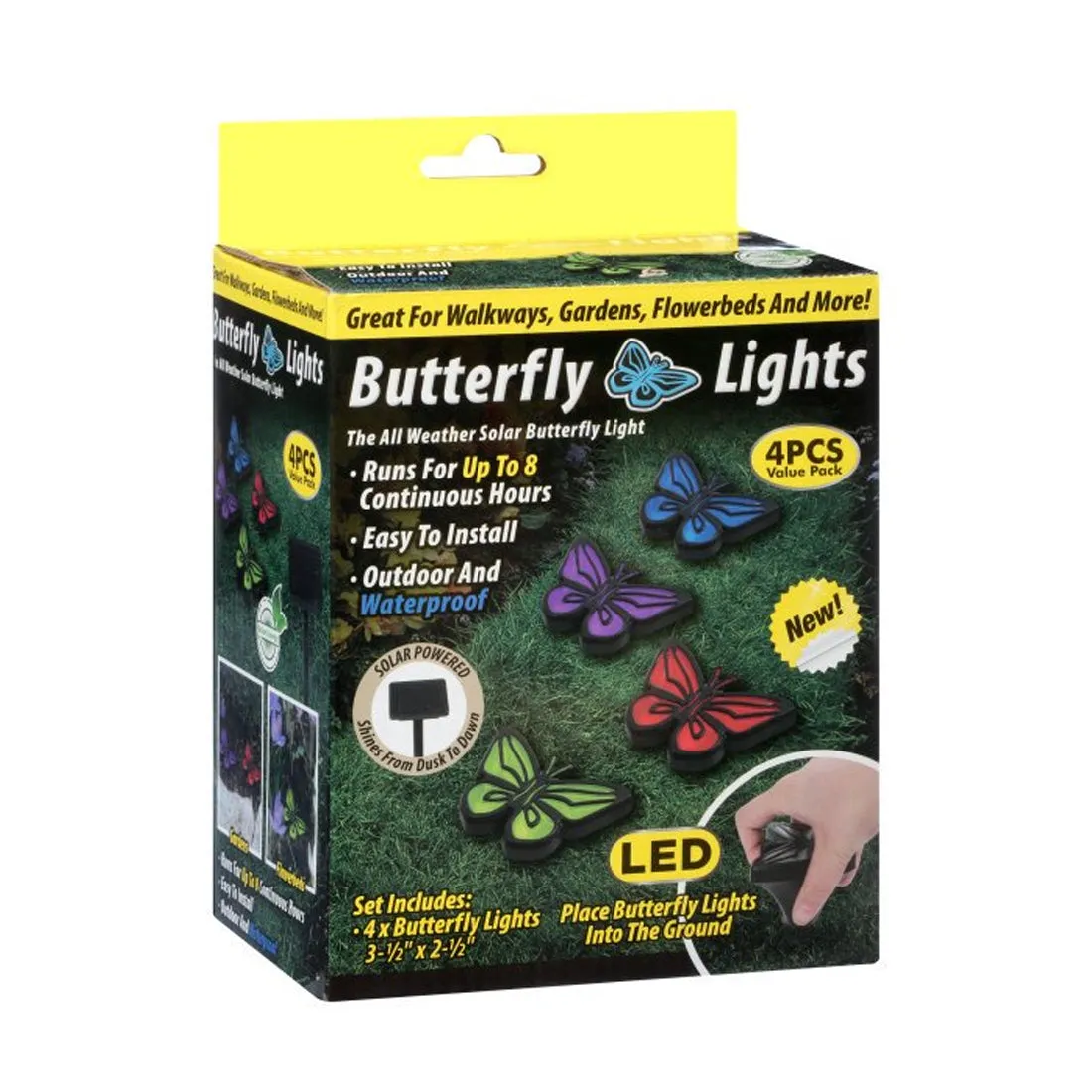 Butterfly Lights - All Weather Solar Butterfly Light - 4 Piece Set