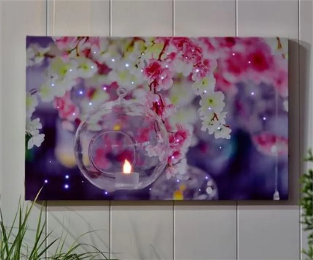 Canvas Outdoor- LED- Cherry Blossom